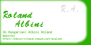 roland albini business card